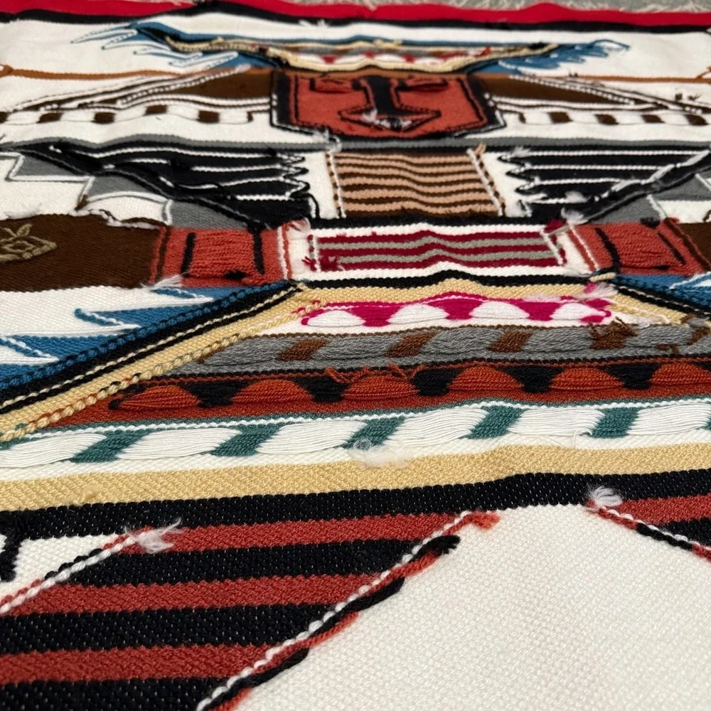 Artesanias Otavalo Ecuador 100% Wool Hand Woven Rug Wall Hanging 66
